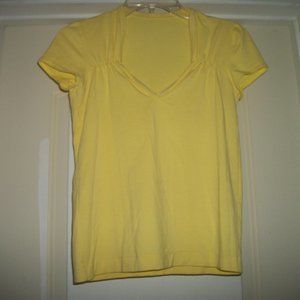 SWEET LEMON YELLOW GIRLS TOP W TUCKS 12